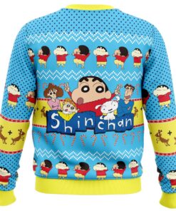 Naughty Shinnosuke Crayon Shin chan Ugly Christmas Sweater 2