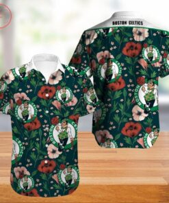 Nba Boston Celtics Logo Floral Aloha Shirt Size From S To 5xl