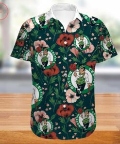 Nba Boston Celtics Logo Floral Aloha Shirt Size From S To 5xl