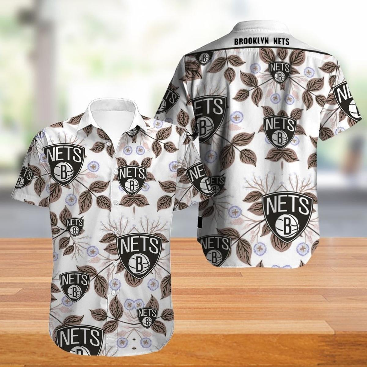 Nba Brooklyn Nets Tropical Floral Hawaiian Shirt Size From S To 5xl