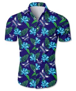 Nba Charlotte Hornets Multi Logo Dark Purple Floral Aloha Shirt Best Gift For Fans