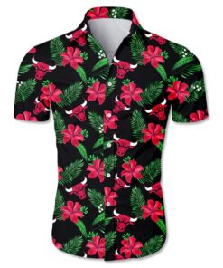 Nba Chicago Bulls Summer Hibiscus Leaves Patterns Tropical Hawaiian Shirt For Men Women