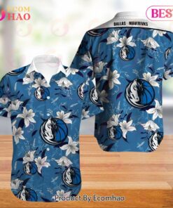 Nba Dallas Mavericks Logo Lily Flowers Patterns Hawaiian Shirt Gift For Fans