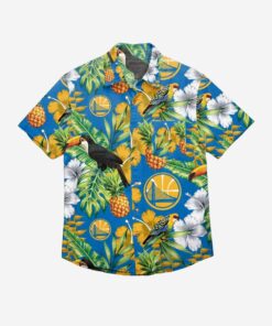 Golden State Warriors Tropical Floral Aloha Shirt Best Hawaiian Outfit For Nba Fans