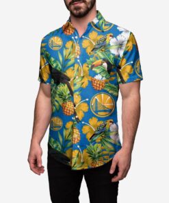 Nba Golden State Warriors Summer Patterns Aloha Shirt Size From S To 5xl