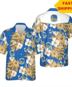 Nba Golden State Warriors Tropical Floral Aloha Shirt Best Hawaiian Outfit For Fans