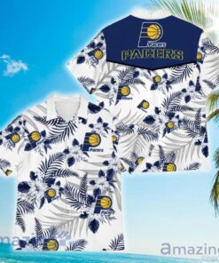 Nba Indiana Pacers Blue Yellow Tropical Floral Hawaiian Shirt Gift For Fans