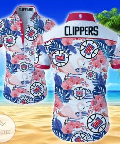 Nba Los Angeles Clippers Flamingos Flowers Patterns Aloha Shirt Best Hawaiian Shirts