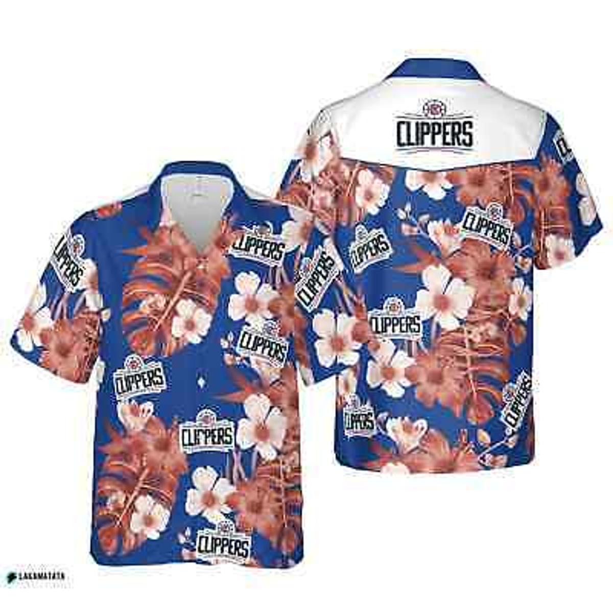 Los Angeles Clippers Coconut Tree Patterns Aloha Shirt Best Gift For Nba Fans