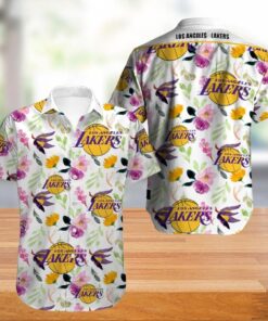 Nba Los Angeles Lakers Roses Patterns Floral Aloha Shirt Best Hawaiian Oufits For Fans