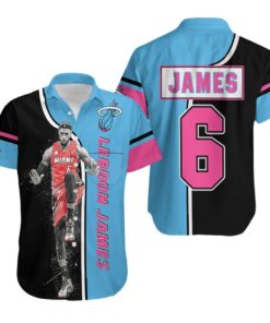 Nba Miami Heat Lebron James Warm Up Unisex Hawaiian Shirt Best Gift For Basketball Fans