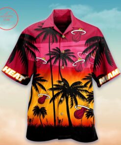 Nba Miami Heat Summer Coconut Patterns Tropical Hawaiian Shirt Gift Ideas