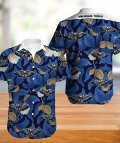 Nba New Orleans Pelicans Dark Blue Floral Hawaiian Shirt Size From S To 5xl