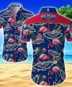 Nba New Orleans Pelicans Simple Design Pink Hawaiian Shirt For Basketball Fans