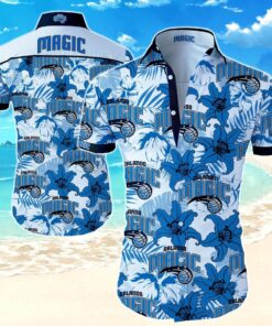 Nba Orlando Magic Blue Flowers Hawaiian Shirt Size From S To 5xl