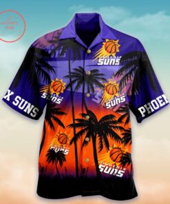 Nba Phoenix Suns Summer Beach Trees Vintage Hawaiian Shirt Size From S To 5xl