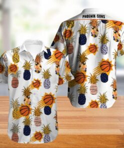 Phoenix Suns Logo Simple Design Grey Hawaiian Shirt Gifts For Nba Fans