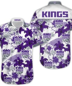 Sacramento Kings Logo Gray Gradient Scratch Best Hawaiian Shirt For Nba Fans