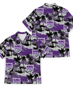 Nba Sacramento Kings Palm Trees Car Purple Aloha Shirt Best Outfit For Fans