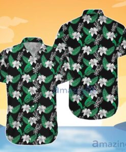 Nba San Antonio Spurs Logo Floral Tropical Hawaiian Shirt Best Gifts Ideas