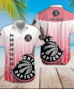 Nba Toronto Raptors Simple Design Pink Hawaiian Shirt For Basketball Fans