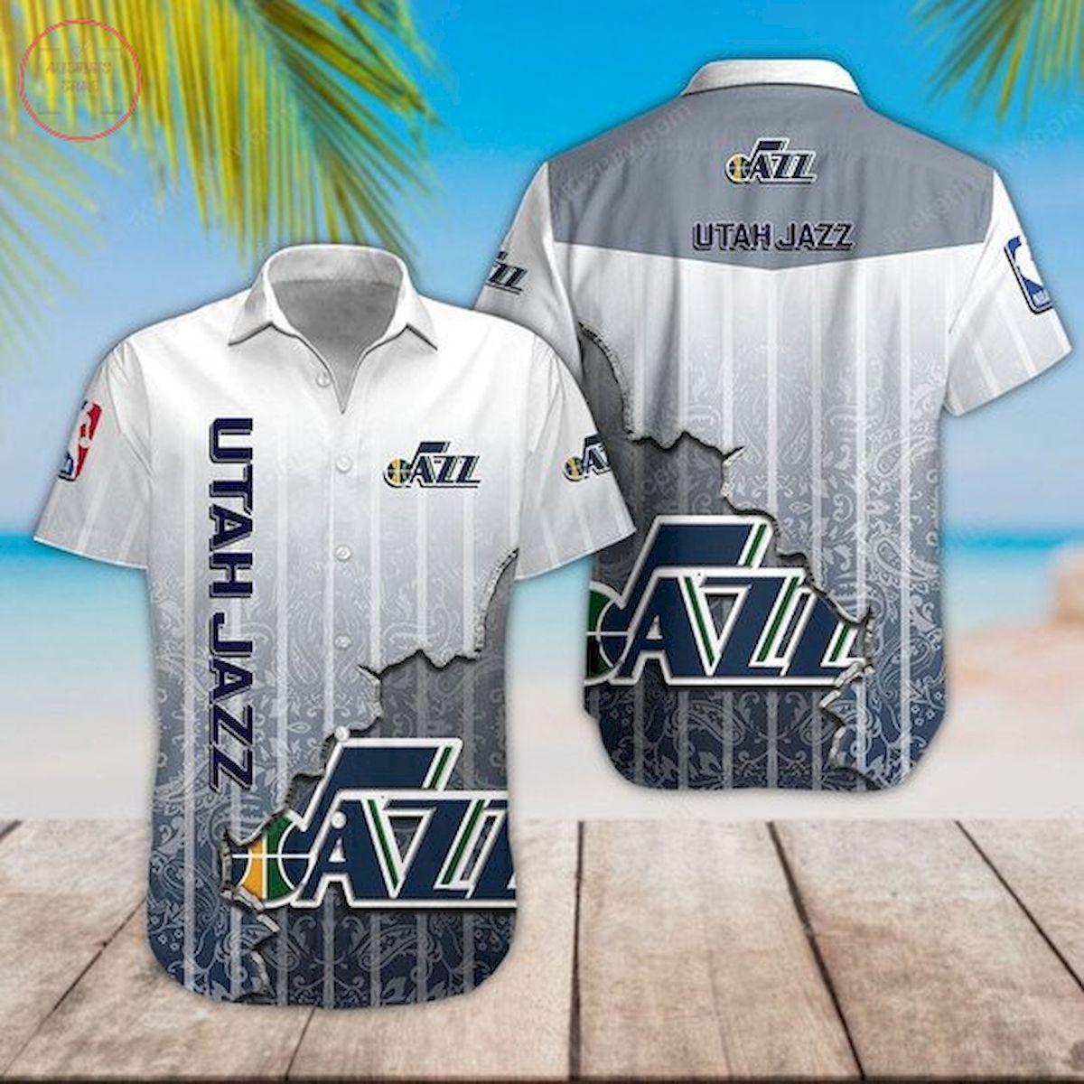 Nba Utah Jazz Summer Beach Patterns Aloha Shirt Outfit For Fans Men Women