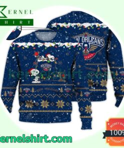 New Orleans Pelicans Navy Snoopy Ugly Christmas Sweater Gift