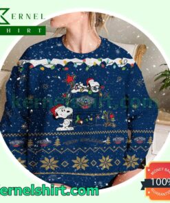 New Orleans Pelicans Navy Snoopy Ugly Christmas Sweater Gift 3