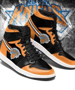 New York Knicks Orange Black Air Jordan 1 High Tops