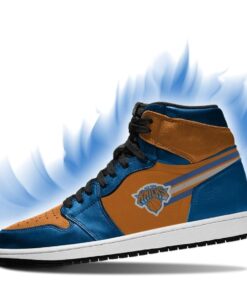 New York Knicks Orange Bllue Air Jordan 1 High Sneakers Gift For Fans 3