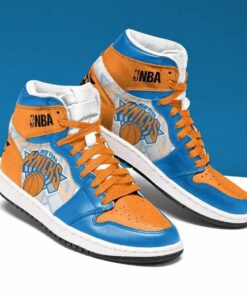 New York Knicks Orange Blue Air Jordan 1 High For Fans