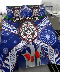 New Zealand Warriors Anzac Maori Mask Doona Cover