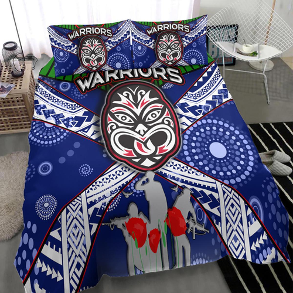 New Zealand Warriors Anzac Aboriginal Doona Cover