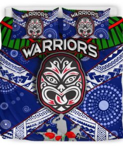 New Zealand Warriors Anzac Maori Mask Doona Cover