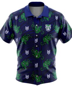 New Zealand Warriors Blue Tropical Aloha Shirt Gifts For Fans