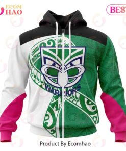 New Zealand Warriors Custom Name Number Fight Cancer Zip Up Hoodie Funny Gift For Fans 1