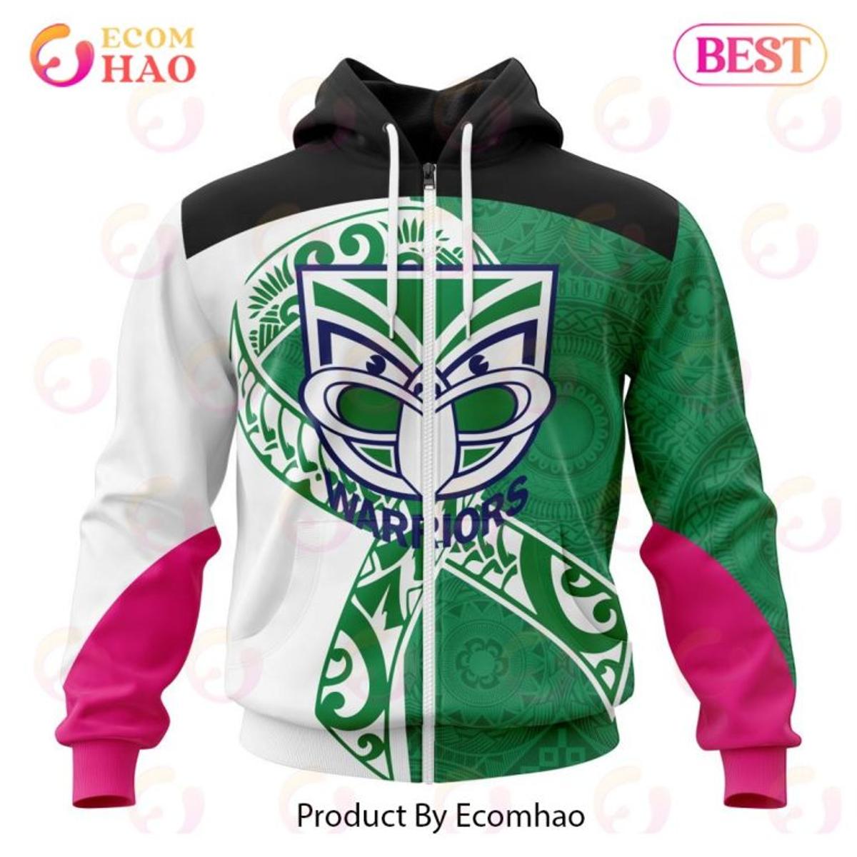 New Zealand Warriors Custom Name Number Polynesian Zip Hoodie Gift For Fans