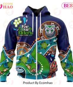 New Zealand Warriors Custom Name Number Special Design Naidoc Zip Up Hoodie 1