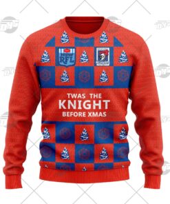 Newcastle Knights Custom Name Number Christmas Vintage Ugly Sweater Gift 2
