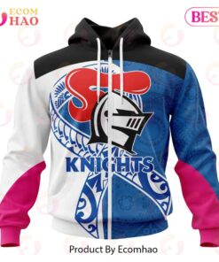 Newcastle Knights Custom Name Number Fight Cancer Zip Hoodie Best Gift For Fans