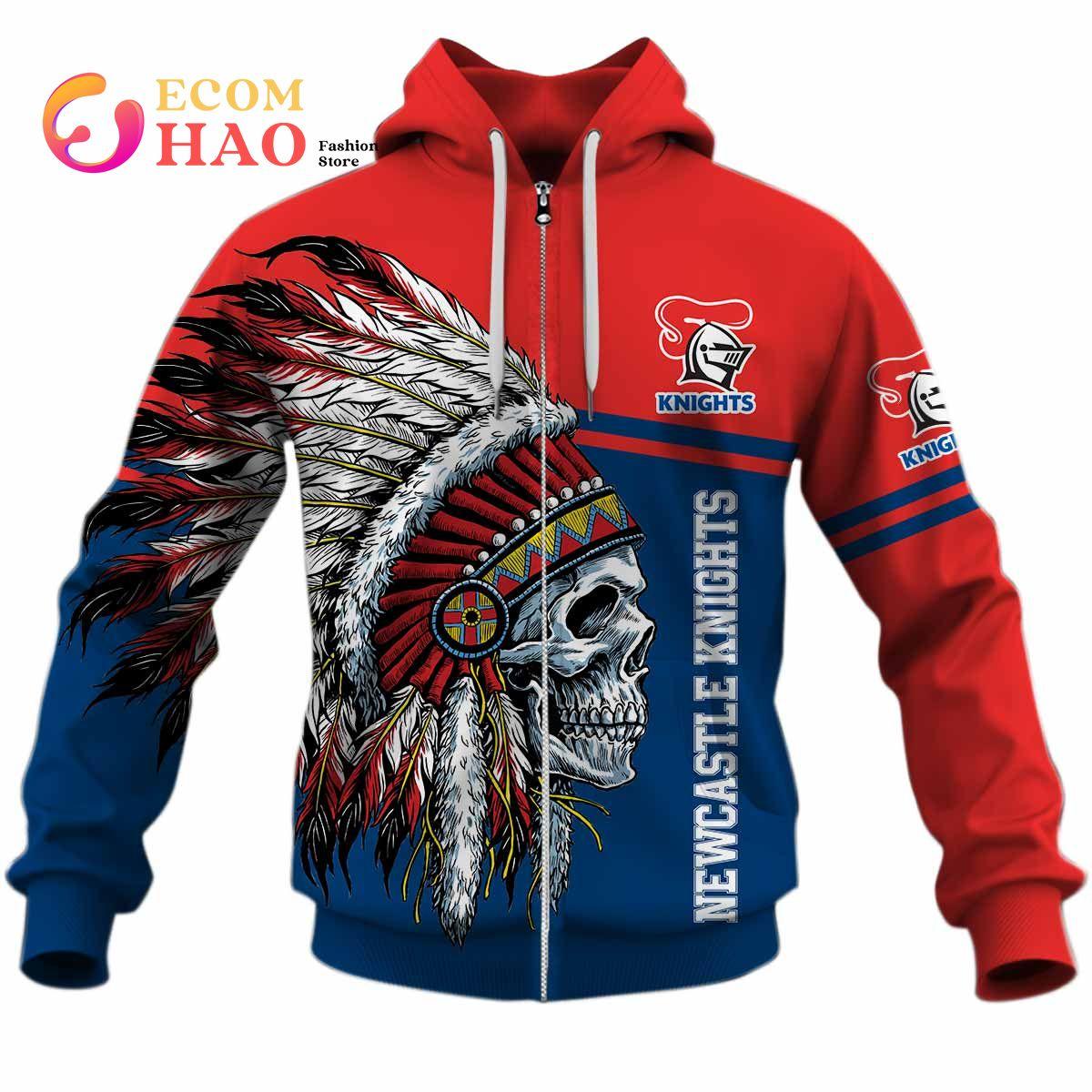 Newcastle Knights Custom Name Number Fight Cancer Zip Hoodie Best Gift For Fans