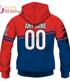 Newcastle Knights Custom Name Number Native Skull Zip Hoodie Funny Gift For Fans