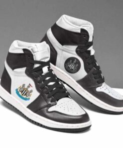 Newcastle United Fc Black White Air Jordan 1 High Sneakers Gift