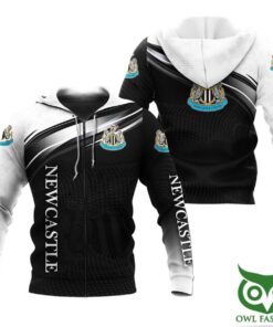 Newcastle United Fc Special Style Black And White Zip Hoodie