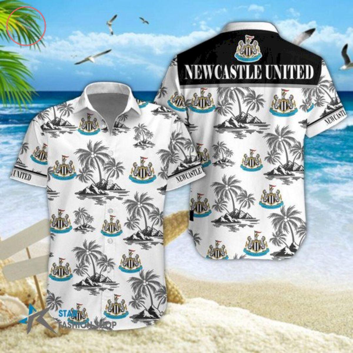 Newcastle United Fc Summer Trees Tropical Hawaiian Shirt Size From S To 5xl