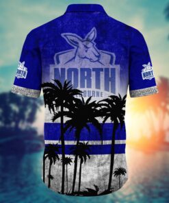 North Melbourne Kangaroos Big Logo Tropical Hawaiian Shirt Best Gift For Afl Fans 3