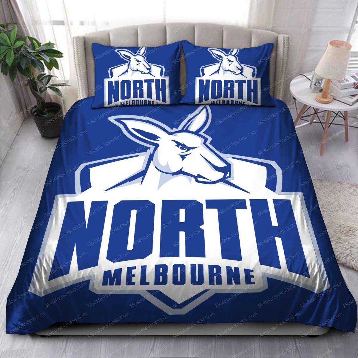 North Melbourne Kangaroos Blue White Hexagon Doona Cover