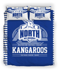 North Melbourne Kangaroos Blue White Bedding Set