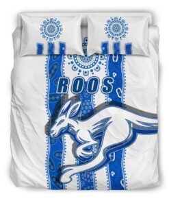 North Melbourne Kangaroos Indigenous White Doona Cover 3