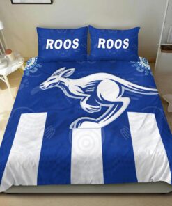 North Melbourne Kangaroos Simple Indigenous Doona Cover